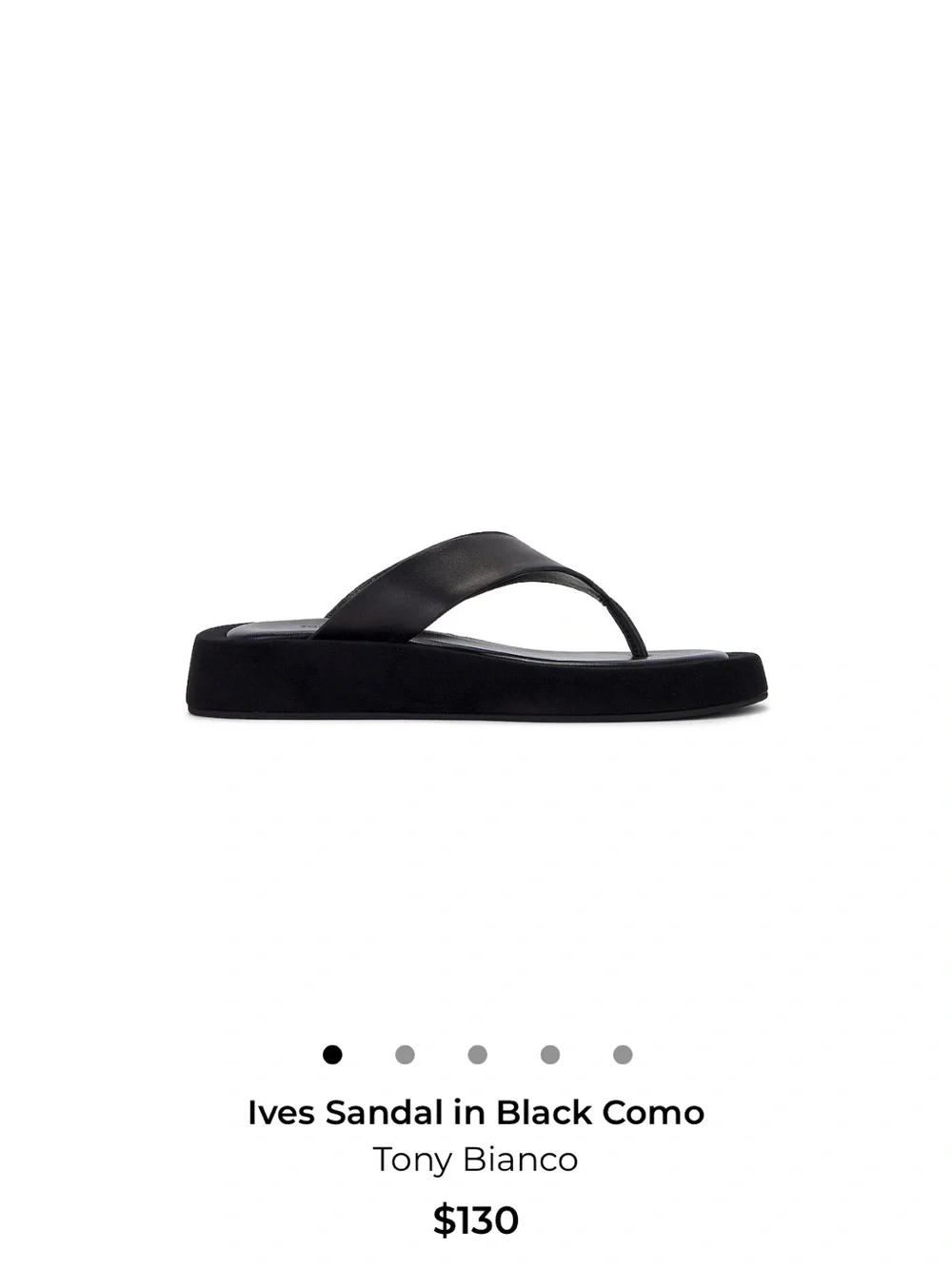Tony Bianco Black Ives Toe-Post Sandal